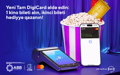 CineMastercard-da kinoya 1+1 bilet qazanın!